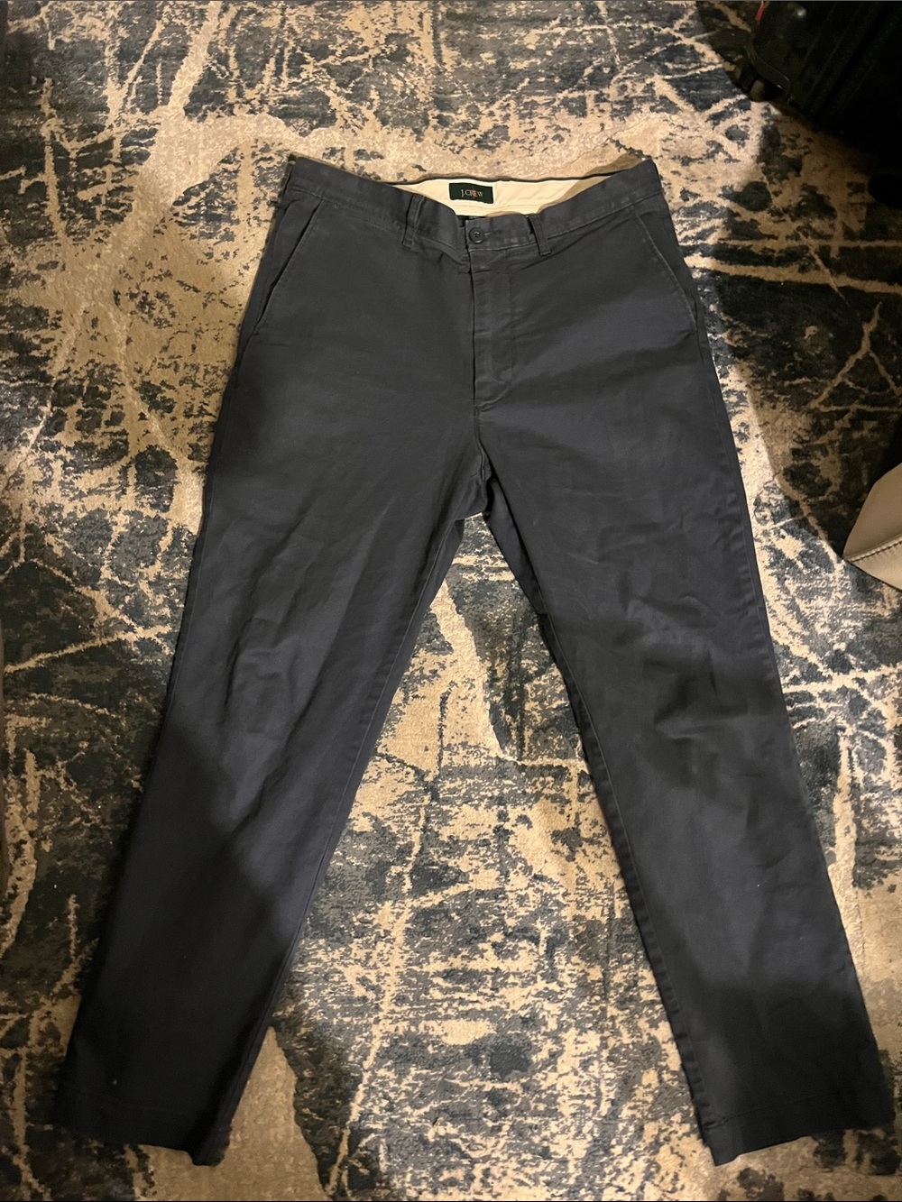 J. Crew Men's Dark Navy Straight Chinos